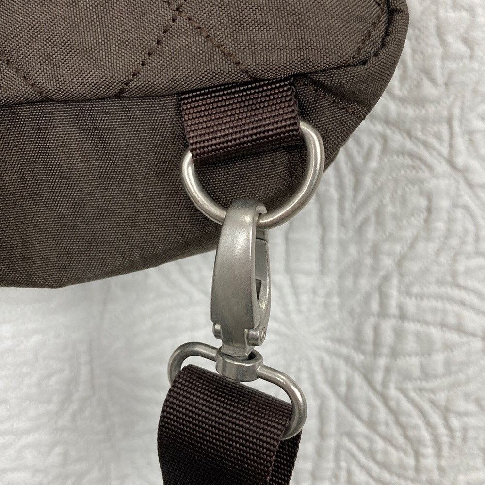 Baggallini Explorer Dark Brown Quilted Women’s Backpack Convertible View 6